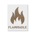 Casa si Gradina - Decoratiuni - DIY - Sabloane decorative pereti - Sablon Perete vopsire, tencuiala 0.7mm Flammable Symbol Refolosibil, model MXSP7228, 100 x 100 mm, 0.70mm - Infinity.ro