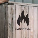 Casa si Gradina - Decoratiuni - DIY - Sabloane decorative pereti - Sablon Perete vopsire, tencuiala 0.7mm Flammable Symbol Refolosibil, model MXSP7228, 100 x 100 mm, 0.70mm - Infinity.ro