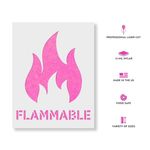 Casa si Gradina - Decoratiuni - DIY - Sabloane decorative pereti - Sablon Perete vopsire, tencuiala 0.7mm Flammable Symbol Refolosibil, model MXSP7228, 400 x 400 mm, 0.70mm - Infinity.ro