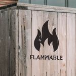 Casa si Gradina - Decoratiuni - DIY - Sabloane decorative pereti - Sablon Perete vopsire, tencuiala 0.7mm Flammable Symbol Refolosibil, model MXSP7228, 300 x 300 mm, 0.70mm - Infinity.ro