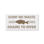 Casa si Gradina - Decoratiuni - DIY - Sabloane decorative pereti - Sablon Perete vopsire, tencuiala 0.7mm No Dumping Drains to River Refolosibil, model MXSP7225, 800 x 800 mm, 0.70mm - Infinity.ro