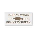 Casa si Gradina - Decoratiuni - DIY - Sabloane decorative pereti - Sablon Perete vopsire, tencuiala 0.7mm No Dumping Drains to Stream Refolosibil, model MXSP7226, 400 x 400 mm, 0.70mm - Infinity.ro