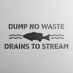 Casa si Gradina - Decoratiuni - DIY - Sabloane decorative pereti - Sablon Perete vopsire, tencuiala 0.7mm No Dumping Drains to Stream Refolosibil, model MXSP7226, 100 x 100 mm, 0.70mm - Infinity.ro