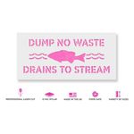Casa si Gradina - Decoratiuni - DIY - Sabloane decorative pereti - Sablon Perete vopsire, tencuiala 0.7mm No Dumping Drains to Stream Refolosibil, model MXSP7226, 200 x 200 mm, 0.70mm - Infinity.ro