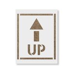 Casa si Gradina - Decoratiuni - DIY - Sabloane decorative pereti - Sablon Perete vopsire, tencuiala 0.7mm Up Arrow Text Refolosibil, model MXSP7229, 300 x 300 mm, 0.70mm - Infinity.ro