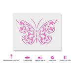 Casa si Gradina - Decoratiuni - DIY - Sabloane decorative pereti - Sablon Perete vopsire, tencuiala 0.7mm Fluture Gothic model MXSP7411, 700 x 700 mm - Infinity.ro