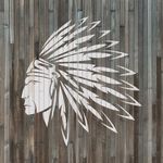 Casa si Gradina - Decoratiuni - DIY - Sabloane decorative pereti - Sablon Perete vopsire, tencuiala 0.7mm Indian Nativ American model MXSP7458, 200 x 200 mm - Infinity.ro