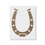 Casa si Gradina - Decoratiuni - DIY - Sabloane decorative pereti - Sablon Perete vopsire, tencuiala 0.7mm Potcoava model MXSP7478, 900 x 900 mm - Infinity.ro
