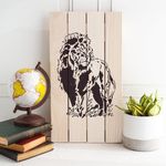 Casa si Gradina - Decoratiuni - DIY - Sabloane decorative pereti - Sablon Perete vopsire, tencuiala 0.7mm Leu model MXSP7433, 900 x 900 mm - Infinity.ro