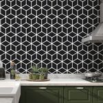 Casa si Gradina - Decoratiuni - DIY - Sabloane decorative pereti - Sablon Perete vopsire, tencuiala 900x600x0.7mm Hexagon Illusion Refolosibil, model MXSP7110 - Infinity.ro