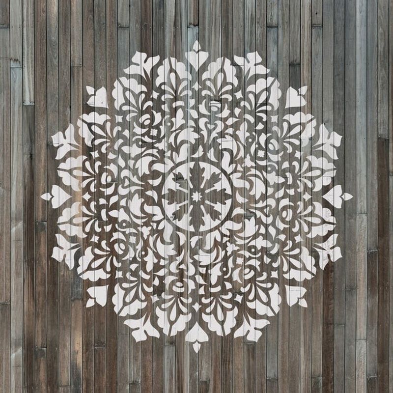 Casa si Gradina - Decoratiuni - DIY - Sabloane decorative pereti - Sablon Perete vopsire, tencuiala 0.7mm Neve Mandala Refolosibil, model MXSP7158, 800 x 800 mm - Infinity.ro