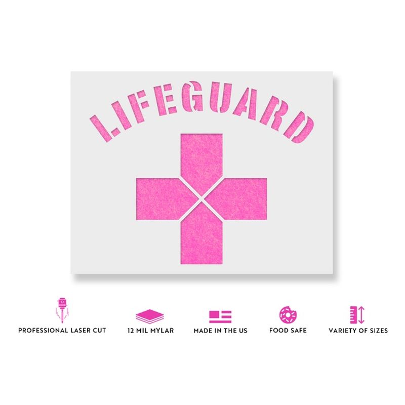 Casa si Gradina - Decoratiuni - DIY - Sabloane decorative pereti - Sablon Perete vopsire, tencuiala 0.7mm Lifeguard Refolosibil, model MXSP7250, 100 x 100 mm, 0.70mm - Infinity.ro