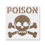 Casa si Gradina - Decoratiuni - DIY - Sabloane decorative pereti - Sablon Perete vopsire, tencuiala 0.7mm Poison Symbol Refolosibil, model MXSP7227, 100 x 100 mm, 0.70mm - Infinity.ro
