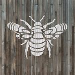 Casa si Gradina - Decoratiuni - DIY - Sabloane decorative pereti - Sablon Perete vopsire, tencuiala 0.7mm Mandala Bumble Bee Stencil Refolosibil, model MXSP7178, 100 x 100 mm - Infinity.ro