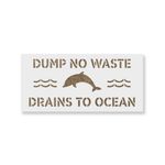 Casa si Gradina - Decoratiuni - DIY - Sabloane decorative pereti - Sablon Perete vopsire, tencuiala 0.7mm No Dumping Drains to Ocean Refolosibil, model MXSP7210, 200 x 200 mm, 0.70 mm - Infinity.ro