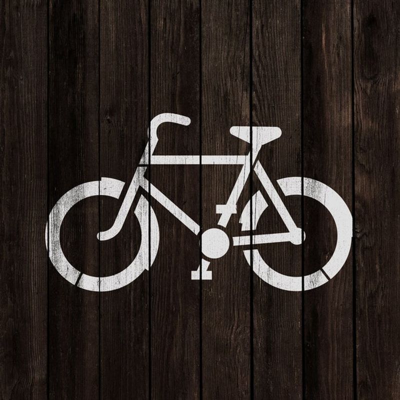 Casa si Gradina - Decoratiuni - DIY - Sabloane decorative pereti - Sablon Perete vopsire, tencuiala 0.7mm Bike Refolosibil, model MXSP7212, 200 x 200 mm, 0.70mm - Infinity.ro