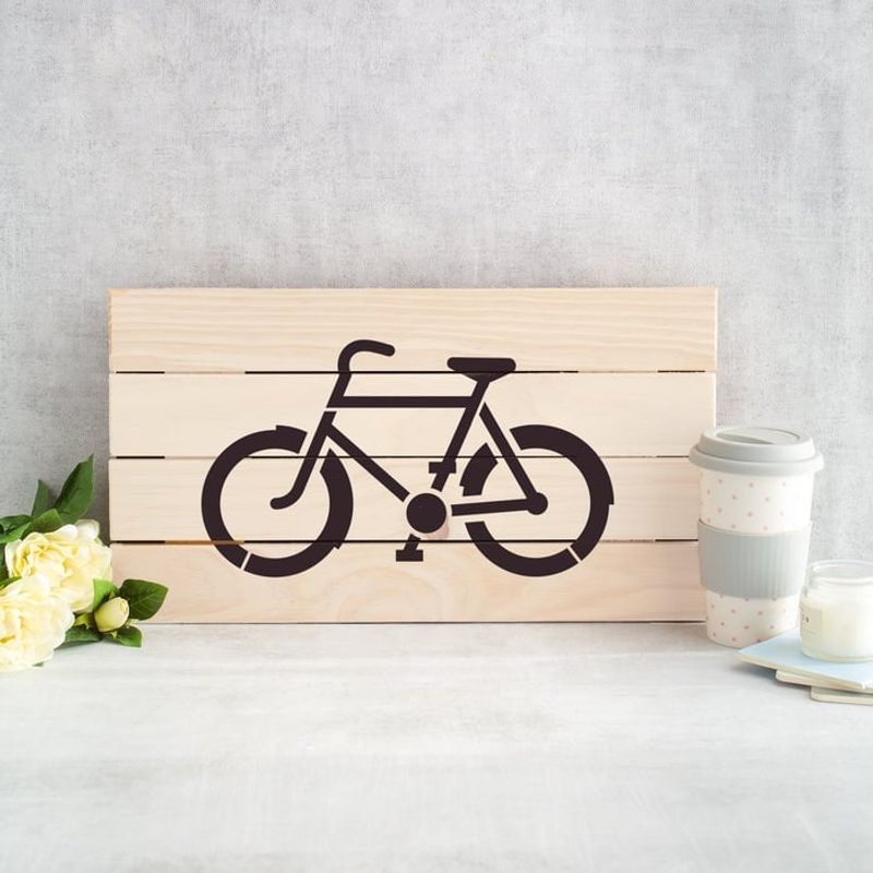 Casa si Gradina - Decoratiuni - DIY - Sabloane decorative pereti - Sablon Perete vopsire, tencuiala 0.7mm Bike Refolosibil, model MXSP7212, 300 x 300 mm, 0.70mm - Infinity.ro