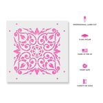 Casa si Gradina - Decoratiuni - DIY - Sabloane decorative pereti - Sablon Perete vopsire, tencuiala 0.7mm Arabesque Refolosibil, model MXSP7154, 400 x 400 mm - Infinity.ro