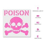 Casa si Gradina - Decoratiuni - DIY - Sabloane decorative pereti - Sablon Perete vopsire, tencuiala 0.7mm Poison Symbol Refolosibil, model MXSP7227, 400 x 400 mm, 0.70mm - Infinity.ro