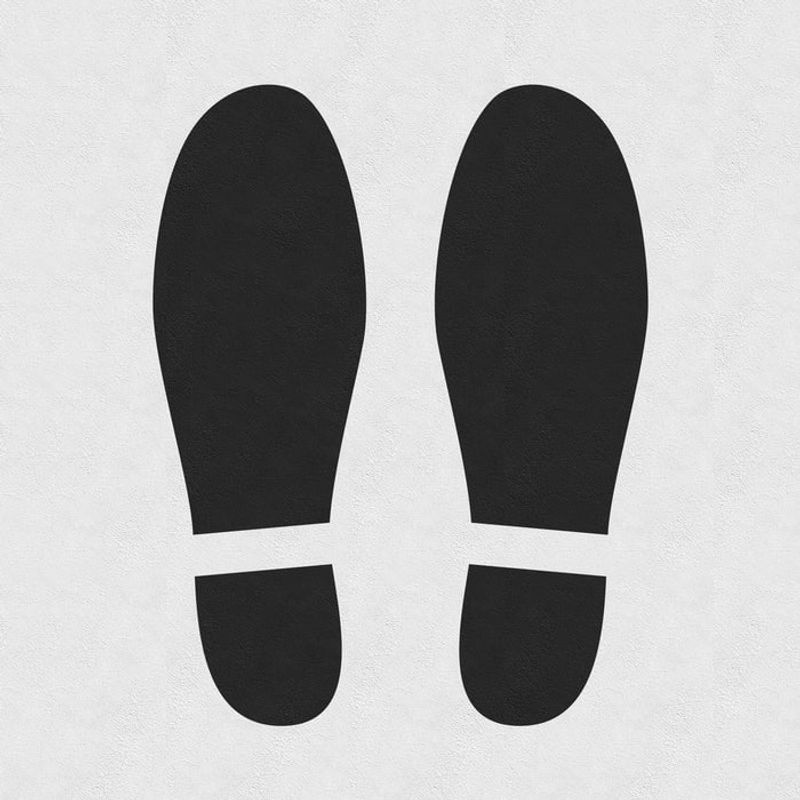 Casa si Gradina - Decoratiuni - DIY - Sabloane decorative pereti - Sablon Perete vopsire, tencuiala 0.7mm Footprints Refolosibil, model MXSP7215, 500 x 500 mm, 0.70mm - Infinity.ro