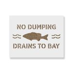 Casa si Gradina - Decoratiuni - DIY - Sabloane decorative pereti - Sablon Perete vopsire, tencuiala 0.7mm No Dumping Drains to Bay Refolosibil, model MXSP7224, 600 x 600 mm, 0.70mm - Infinity.ro