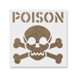 Casa si Gradina - Decoratiuni - DIY - Sabloane decorative pereti - Sablon Perete vopsire, tencuiala 0.7mm Poison Symbol Refolosibil, model MXSP7227, 600 x 600 mm, 0.70mm - Infinity.ro