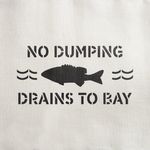 Casa si Gradina - Decoratiuni - DIY - Sabloane decorative pereti - Sablon Perete vopsire, tencuiala 0.7mm No Dumping Drains to Bay Refolosibil, model MXSP7224, 700 x 700 mm, 0.70mm - Infinity.ro