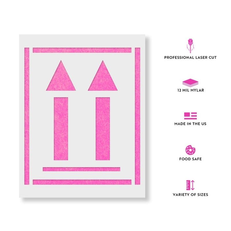 Casa si Gradina - Decoratiuni - DIY - Sabloane decorative pereti - Sablon Perete vopsire, tencuiala 0.7mm Up Arrow Refolosibil, model MXSP7239, 700 x 700 mm, 0.70mm - Infinity.ro
