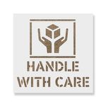 Casa si Gradina - Decoratiuni - DIY - Sabloane decorative pereti - Sablon Perete vopsire, tencuiala 0.7mm Handle With Care Symbol Refolosibil, model MXSP7230, 800 x 800 mm, 0.70mm - Infinity.ro