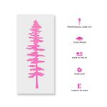 Casa si Gradina - Decoratiuni - DIY - Sabloane decorative pereti - Sablon Perete vopsire, tencuiala 0.7mm Tall Fir Tree Stencil Refolosibil, model MXSP7164, 900 x 900 mm - Infinity.ro