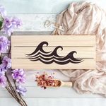 Casa si Gradina - Decoratiuni - DIY - Sabloane decorative pereti - Sablon Perete vopsire, tencuiala 0.7mm Waves Stencil Refolosibil, model MXSP7177, 900 x 900 mm - Infinity.ro