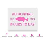 Casa si Gradina - Decoratiuni - DIY - Sabloane decorative pereti - Sablon Perete vopsire, tencuiala 0.7mm No Dumping Drains to Bay Refolosibil, model MXSP7224, 1000 x 1000 mm, 0.70mm - Infinity.ro