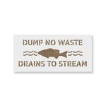 Casa si Gradina - Decoratiuni - DIY - Sabloane decorative pereti - Sablon Perete vopsire, tencuiala 0.7mm No Dumping Drains to Stream Refolosibil, model MXSP7226, 1000 x 1000 mm, 0.70mm - Infinity.ro