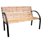 Casa si Gradina - Gradina si terasa - Mobilier exterior - Bancute de gradina - Banca de gradina, neagra / naturala, LACEA - Infinity.ro