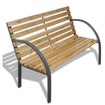 Casa si Gradina - Gradina si terasa - Mobilier exterior - Bancute de gradina - Banca de gradina, neagra / naturala, LACEA - Infinity.ro