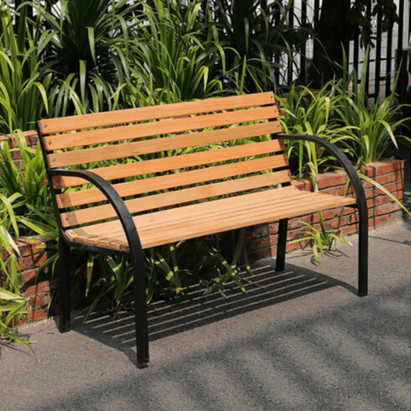 Casa si Gradina - Gradina si terasa - Mobilier exterior - Bancute de gradina - Banca de gradina, neagra / naturala, LACEA - Infinity.ro