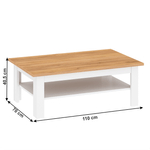 Casa si Gradina - Mobilier - Mese si birouri - Masute de cafea - Masuta de cafea, alb alba / stejar craft auriu, LANZETTE T - Infinity.ro
