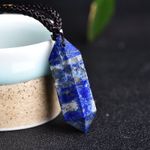 Fashion, accesorii si bijuterii - Femei - Bijuterii femei - Coliere femei - Colier Mani reglabil, cu varf dublu de Lapis Lazuli - Infinity.ro