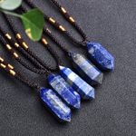 Fashion, accesorii si bijuterii - Femei - Bijuterii femei - Coliere femei - Colier Mani reglabil, cu varf dublu de Lapis Lazuli - Infinity.ro
