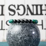 Fashion, accesorii si bijuterii - Barbati - Bijuterii barbati - Bratari barbati - Bratara barbati Samar din pietre semipretioase Pheonix Stone si Obsidian, sfere de 8mm - Infinity.ro