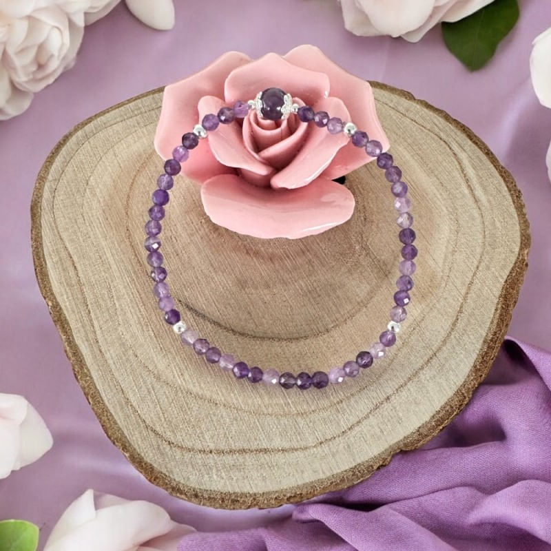 Fashion, accesorii si bijuterii - Femei - Bijuterii femei - Bratari femei - Bratara Ametist femei Sonia cu accesorii din argint 925 - Infinity.ro