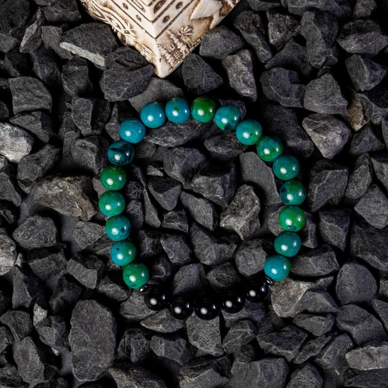 Fashion, accesorii si bijuterii - Barbati - Bijuterii barbati - Bratari barbati - Bratara barbati Samar din pietre semipretioase Pheonix Stone si Obsidian, sfere de 8mm - Infinity.ro