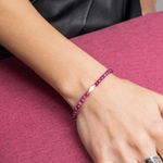Fashion, accesorii si bijuterii - Femei - Bijuterii femei - Bratari femei - Bratara dama Naveen din pietre naturale de Rubin cu sistem de inchidere din argint 925 - Infinity.ro