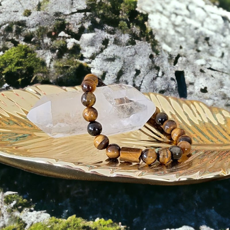 Fashion, accesorii si bijuterii - Barbati - Bijuterii barbati - Bratari barbati - Bratara barbati pietre naturale Ochi de Tigru Andri, margele de 8mm - Infinity.ro