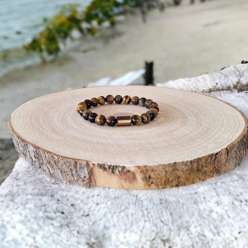 Fashion, accesorii si bijuterii - Barbati - Bijuterii barbati - Bratari barbati - Bratara barbati pietre naturale Ochi de Tigru Andri, margele de 8mm - Infinity.ro