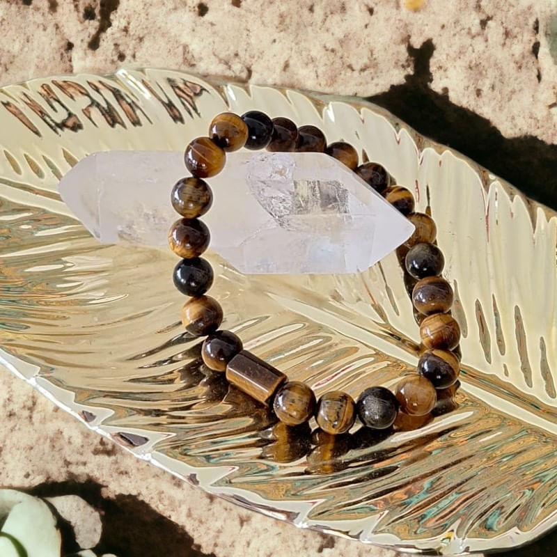 Fashion, accesorii si bijuterii - Barbati - Bijuterii barbati - Bratari barbati - Bratara barbati pietre naturale Ochi de Tigru Andri, margele de 8mm - Infinity.ro