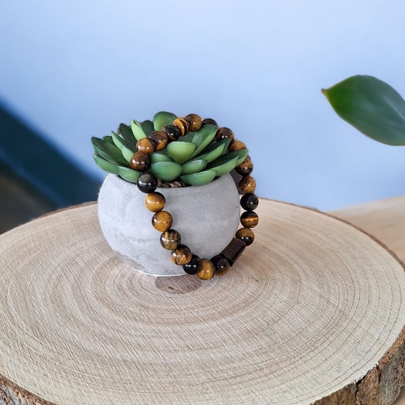 Fashion, accesorii si bijuterii - Barbati - Bijuterii barbati - Bratari barbati - Bratara barbati pietre naturale Ochi de Tigru Andri, margele de 8mm - Infinity.ro