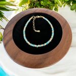 Fashion, accesorii si bijuterii - Femei - Bijuterii femei - Bratari femei - Bratara eleganta dama handmade Nabila cu Amazonit si argint placat cu aur 925 - Infinity.ro