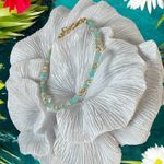 Fashion, accesorii si bijuterii - Femei - Bijuterii femei - Bratari femei - Bratara eleganta dama handmade Nabila cu Amazonit si argint placat cu aur 925 - Infinity.ro