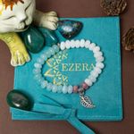 Fashion, accesorii si bijuterii - Femei - Bijuterii femei - Bratari femei - Mayra, bratara dama realizata manual din cristale de Morganit cu charm frunza - Infinity.ro